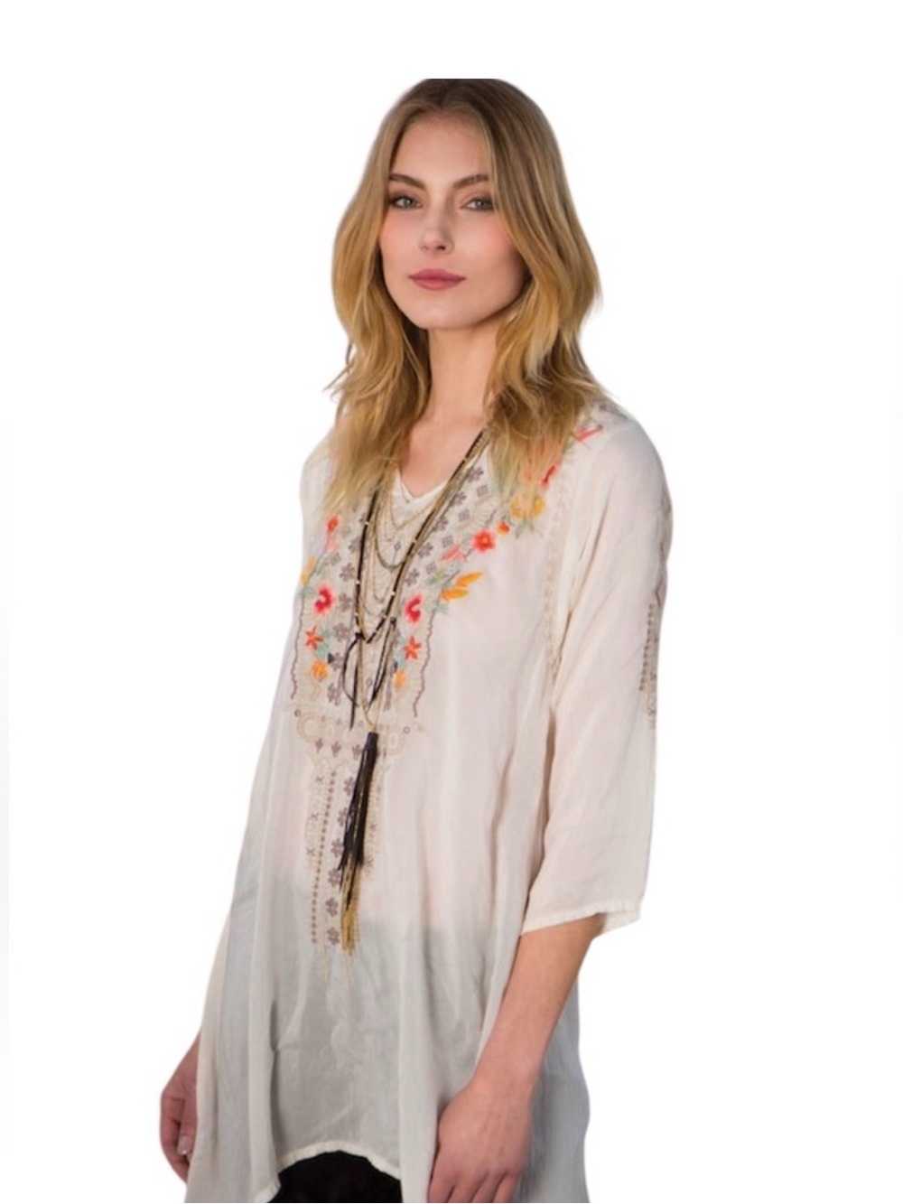 Johnny Was sheer tunic